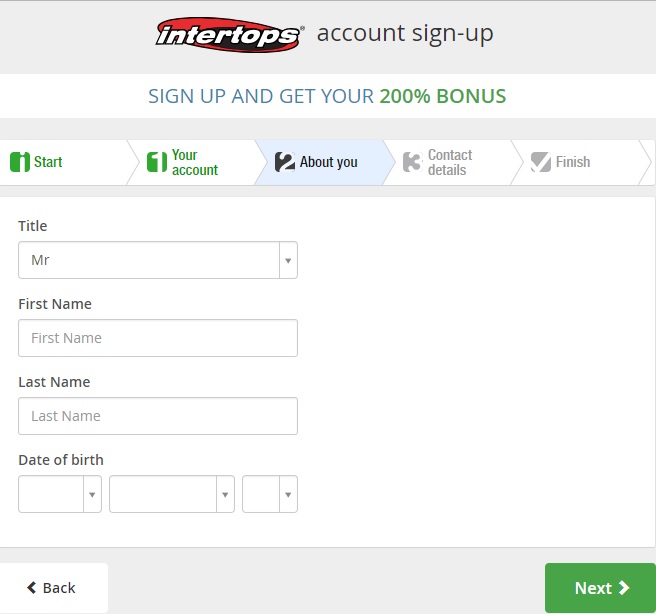 Creating Account Step 3