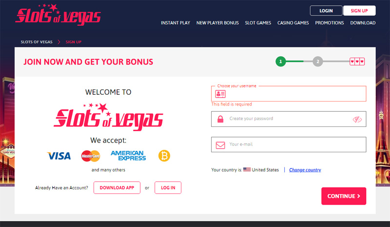 vegas usa no deposit codes