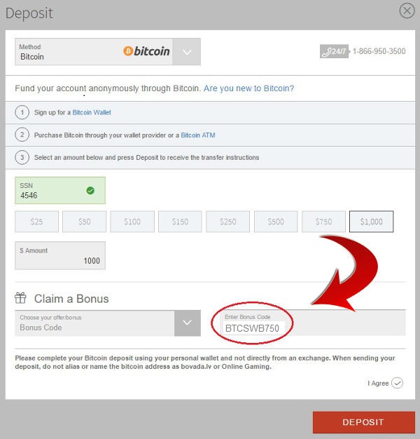 Bovada bitcoin bonus