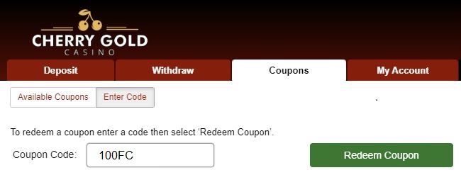 Claim a Cherry Gold $25 Free Chip No Deposit Coupon Code